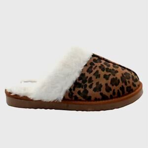 Volatile Microsuede with Faux Shearling Slipper Leopard Fluff 9